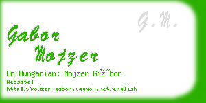 gabor mojzer business card